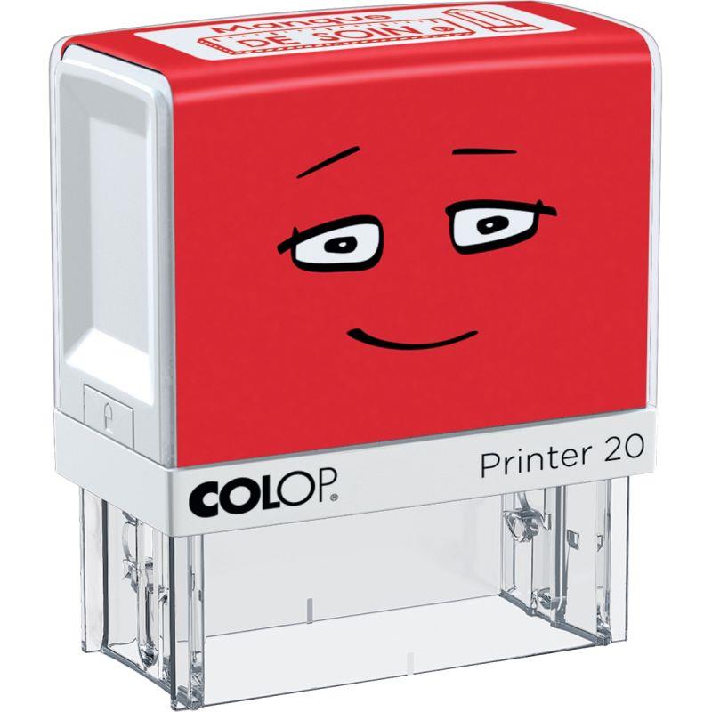 Tampon Colop "Manque de soin" rouge