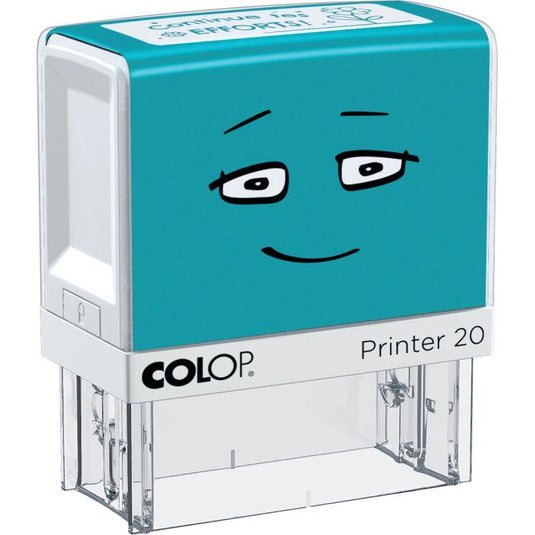 Tampon Colop "Continue tes efforts" bleu
