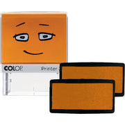 Lot de 2 recharges encre orange pour tampon Colop Printer 20