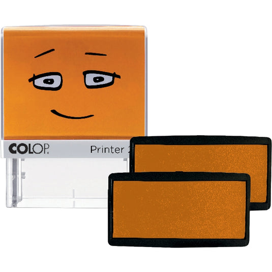 Lot de 2 recharges encre orange pour tampon Colop Printer 20