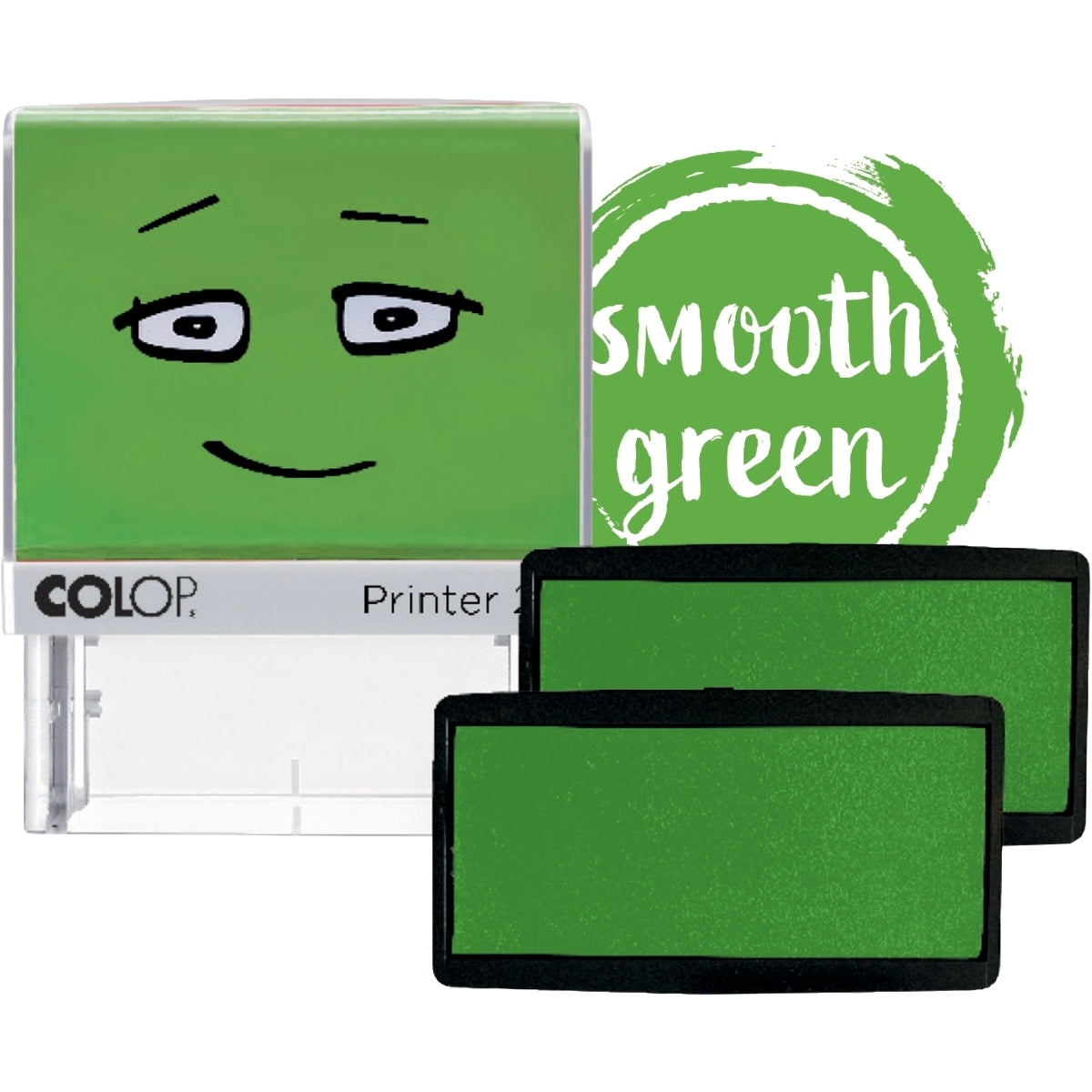 Lot de 2 recharges encre vert pour tampon Colop Printer 20