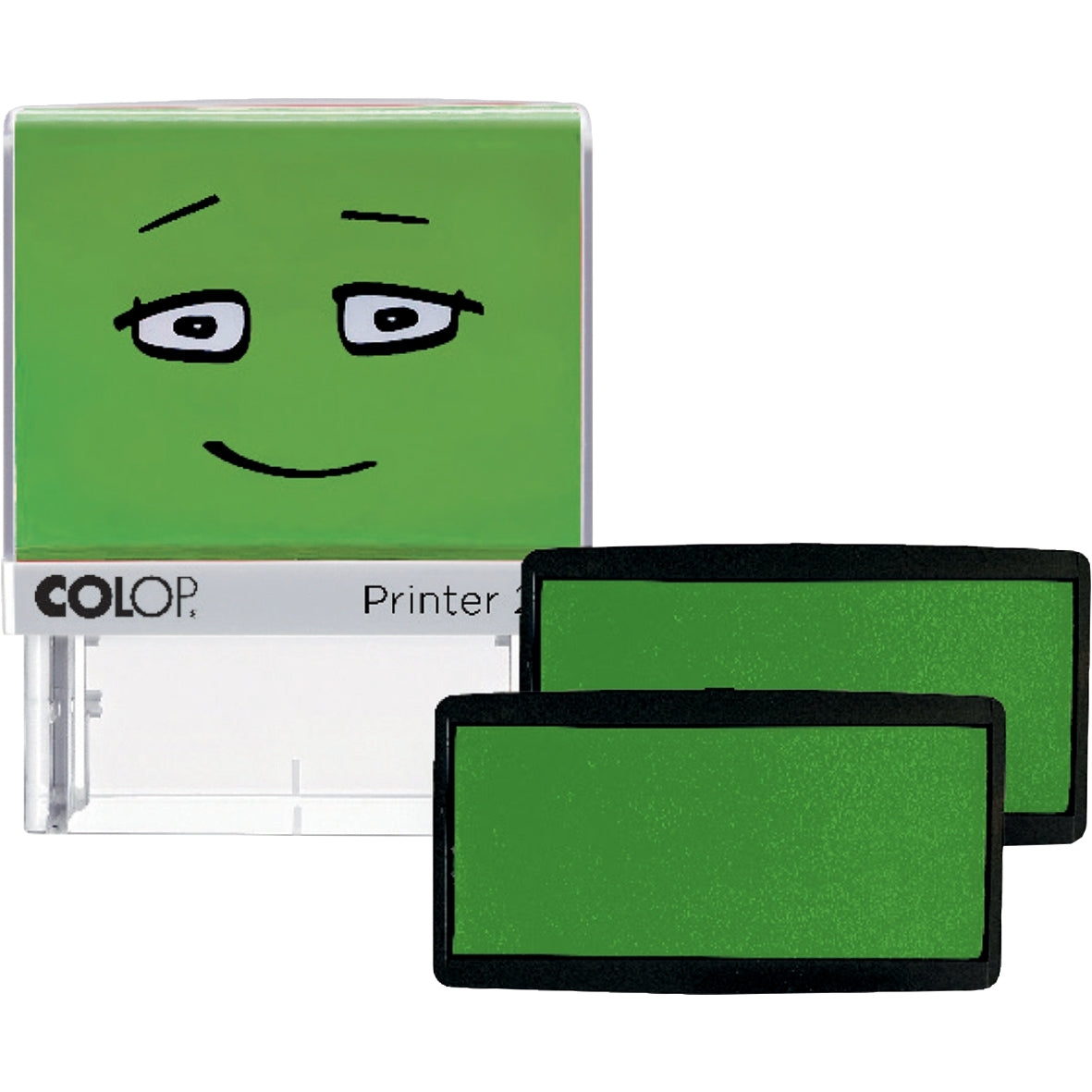 Lot de 2 recharges encre vert pour tampon Colop Printer 20