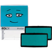 Lot de 2 recharges encre bleu pour tampon Colop Printer 20