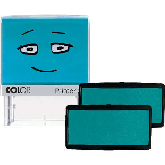 Lot de 2 recharges encre bleu pour tampon Colop Printer 20