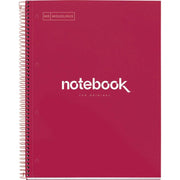 Cahier à spirale Notebook MIQUELRIUS, A4, 160 pages, 5x5, 90g, perforé rouge