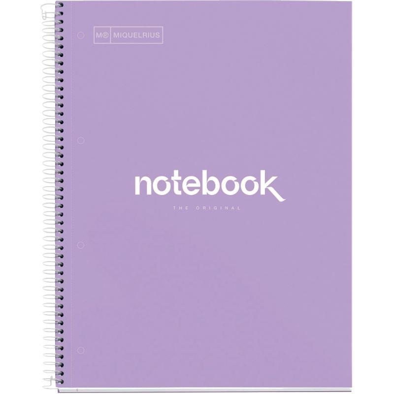 Cahier à spirale Notebook MIQUELRIUS, A4, 160 pages, 5x5, 90g, perforé lavande