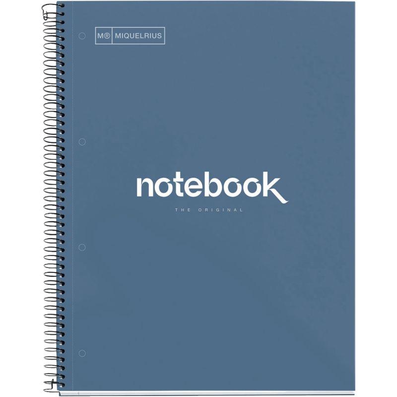 Cahier à spirale Notebook MIQUELRIUS, A4, 160 pages, 5x5, 90g, perforé marine