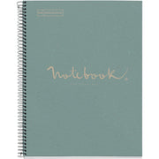 Cahier à spirale recyclé Notebook MIQUELRIUS, A4, 160 pages, 5x5, 90g, perforé bleu
