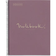 Cahier à spirale recyclé Notebook MIQUELRIUS, A4, 160 pages, 5x5, 90g, perforé lavande