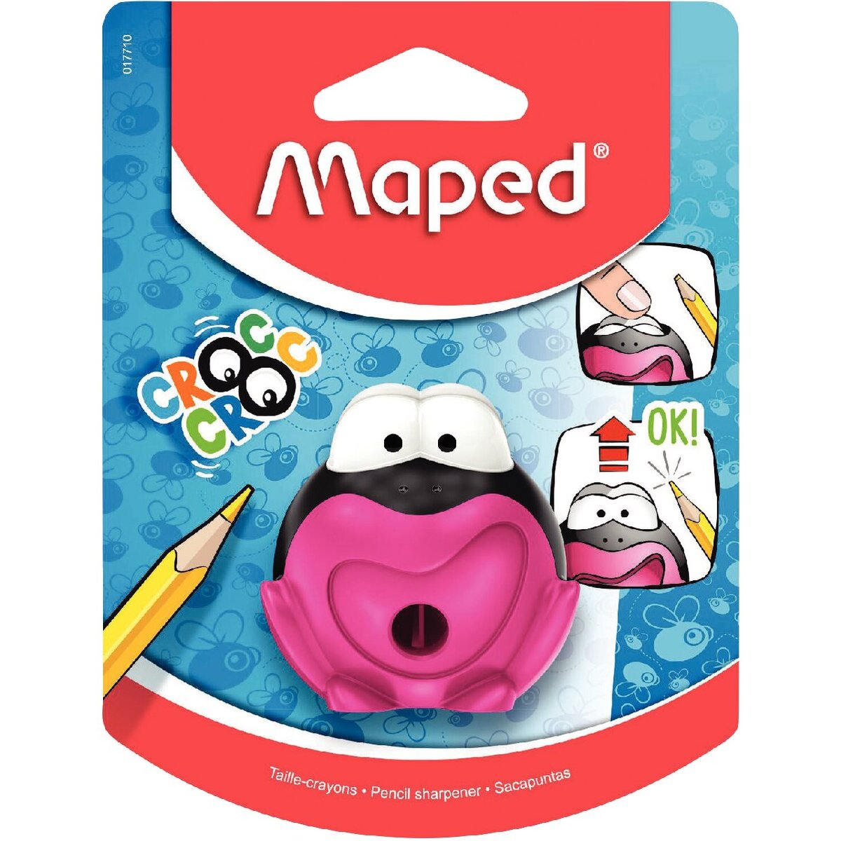 Taille crayons 1 usage avec réserve Croc Croc Signal Maped, coloris aléatoireq