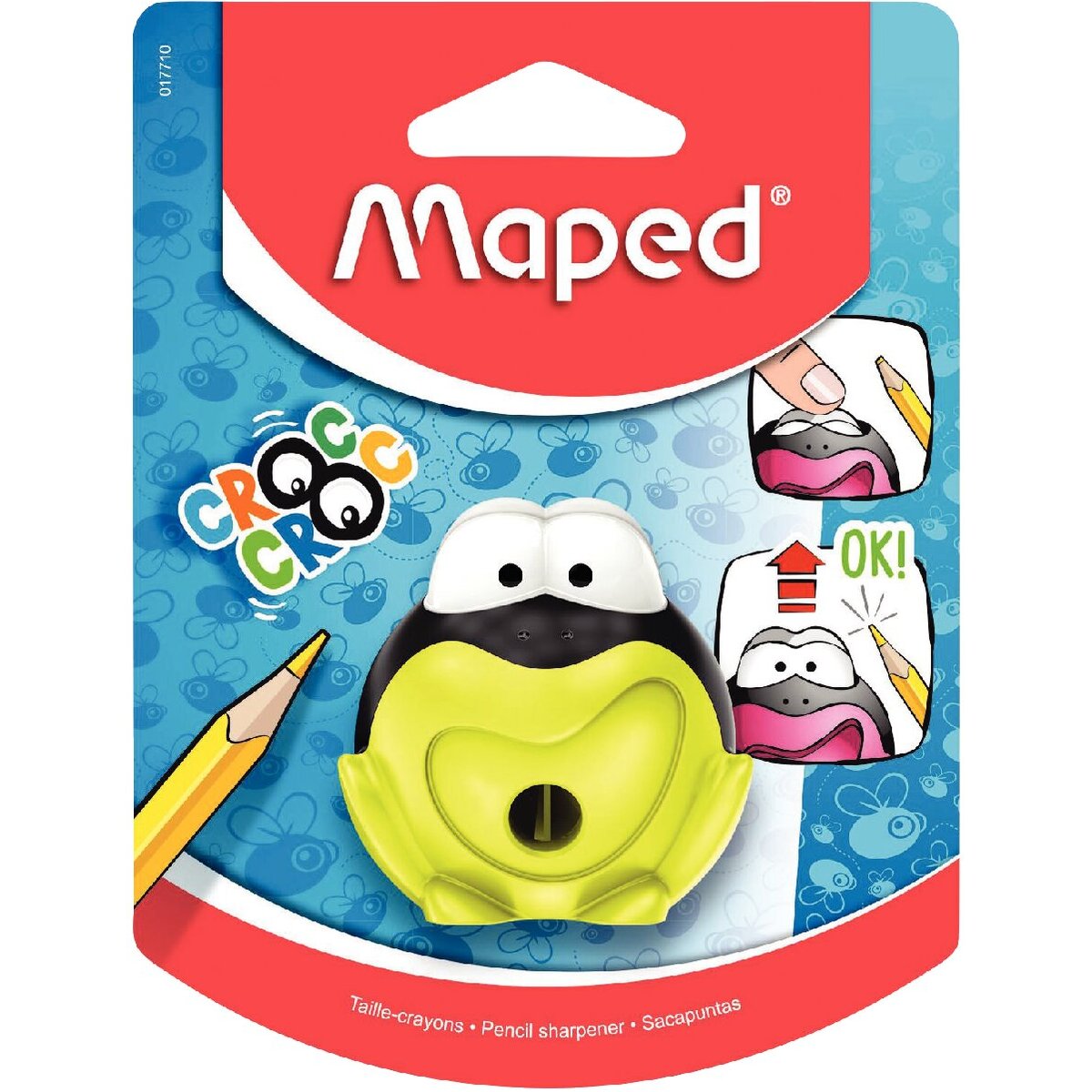 Taille crayons 1 usage avec réserve Croc Croc Signal Maped, coloris aléatoireq