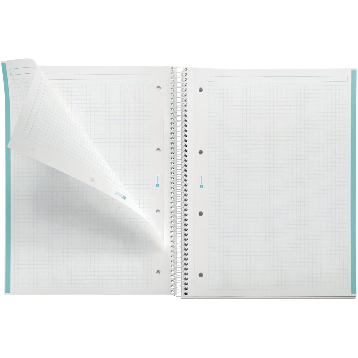 Cahier à spirale Notebook MIQUELRIUS, A4, 160 pages, 5x5, 90g, perforé bleu ciel