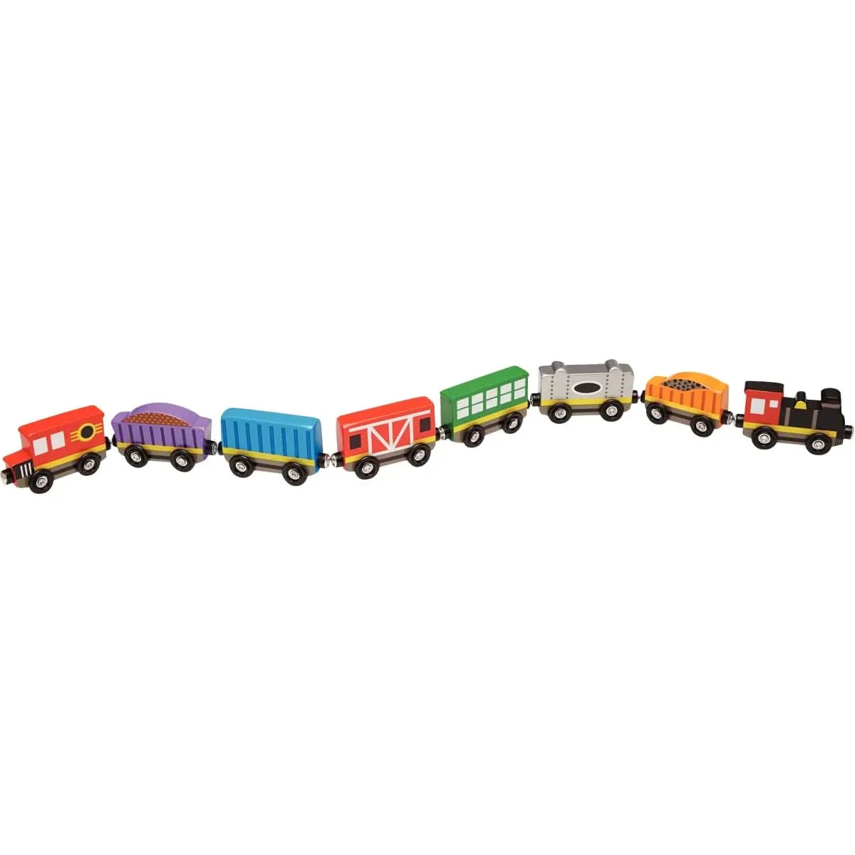 Coffret 1 locomotive + 7 wagons en bois, Melissa & Doug - Ma Rentrée Facile