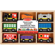 Coffret 1 locomotive + 7 wagons en bois, Melissa & Doug - Ma Rentrée Facile