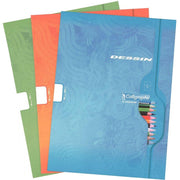 Cahier de dessin 24x32, 48 pages, papier blanc120g, couverture coloris aléatoires, Calligraphe - Ma Rentrée Facile