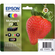 Lot de 4 cartouches Epson 29XL Fraise noir et couleurs