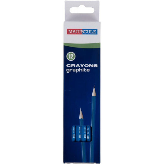 Boite de 12 crayons graphite 2H Majuscule