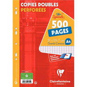 125 copies doubles (500 pages) CLAIREFONTAINE format 21x29.7cm, séyès 90g - Ma Rentrée Facile