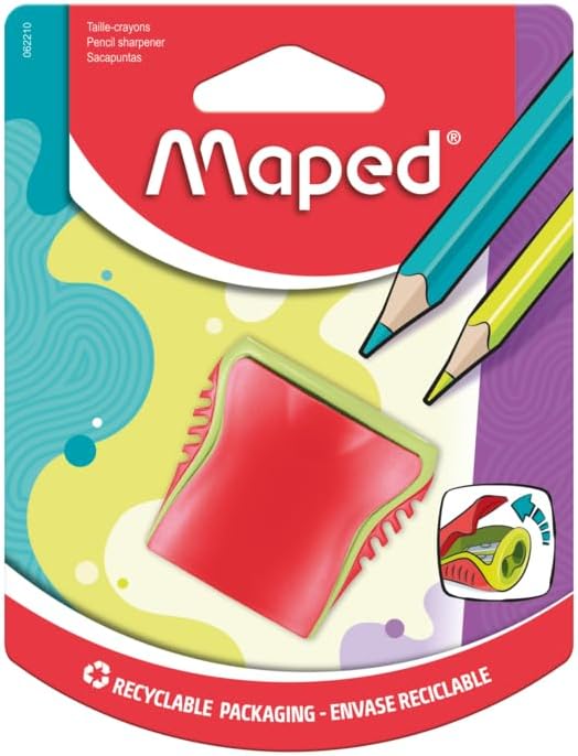Taille crayons plastique 2 usages BOOGY Maped, coloris aléatoires