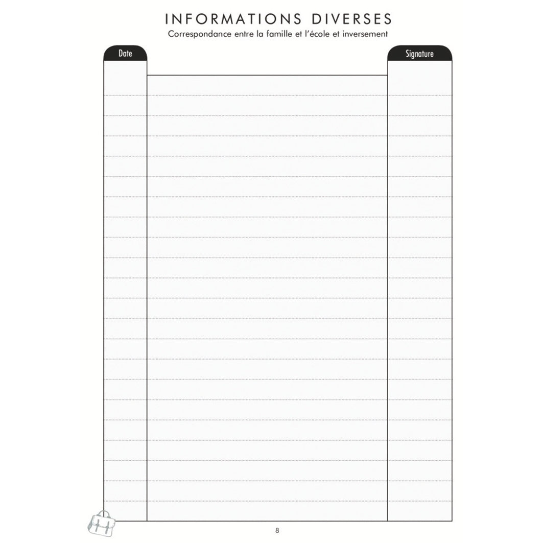 Carnet de liaison primaire + protège carnet 14,5x20,8, Fuzeau