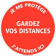 Adhésif sol gardez vos distances de sécurité - Ma Rentrée Facile