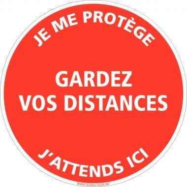 Adhésif sol gardez vos distances de sécurité - Ma Rentrée Facile