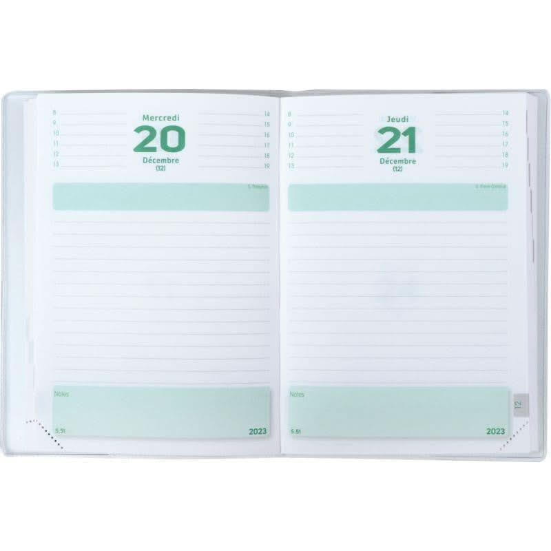 Agenda journalier de septembre à août, 12x18, couverture personnalisable - Ma Rentrée Facile