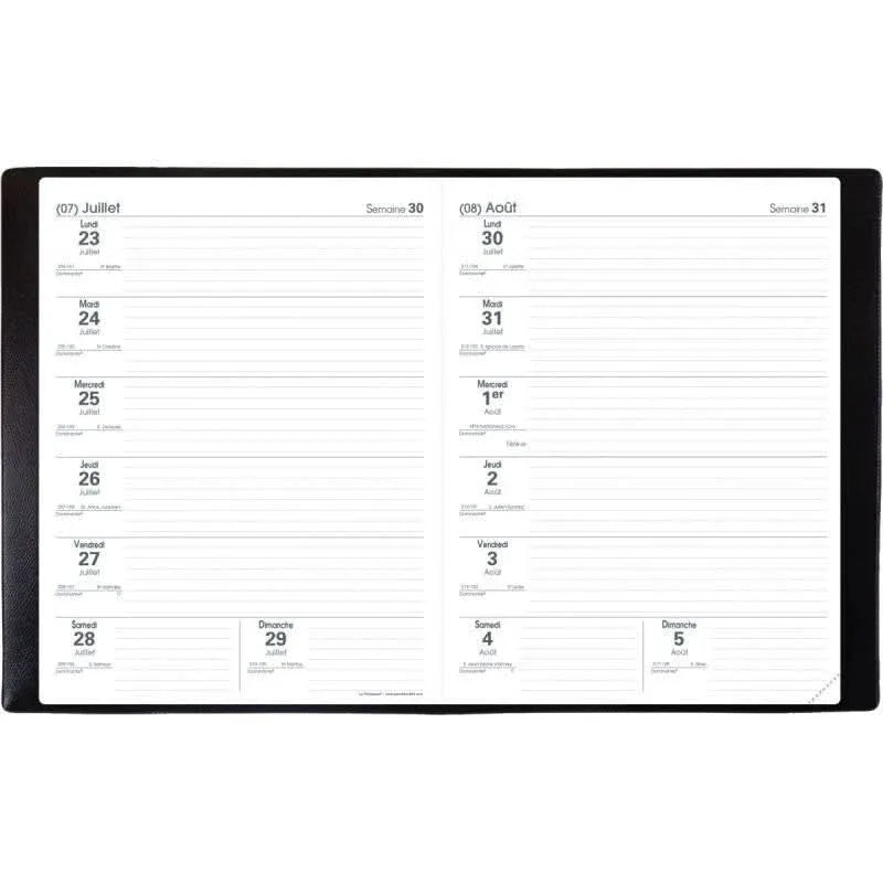 Agenda semainier août à juillet Le Professeur noir, Quo Vadis - Ma Rentrée Facile