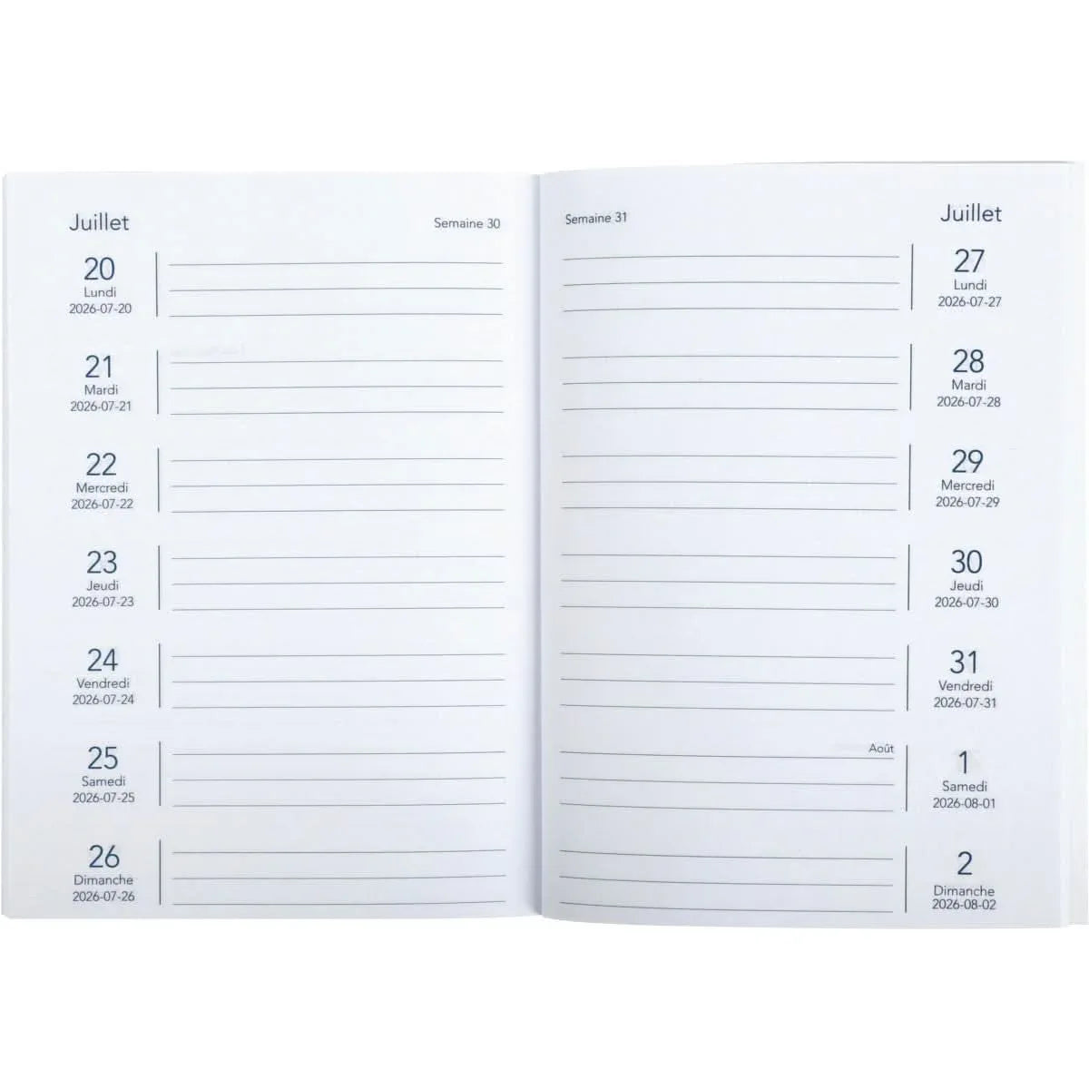 Agenda journalier, année scolaire 2025/2026, 11,5x17, design Océan - Ma Rentrée Facile