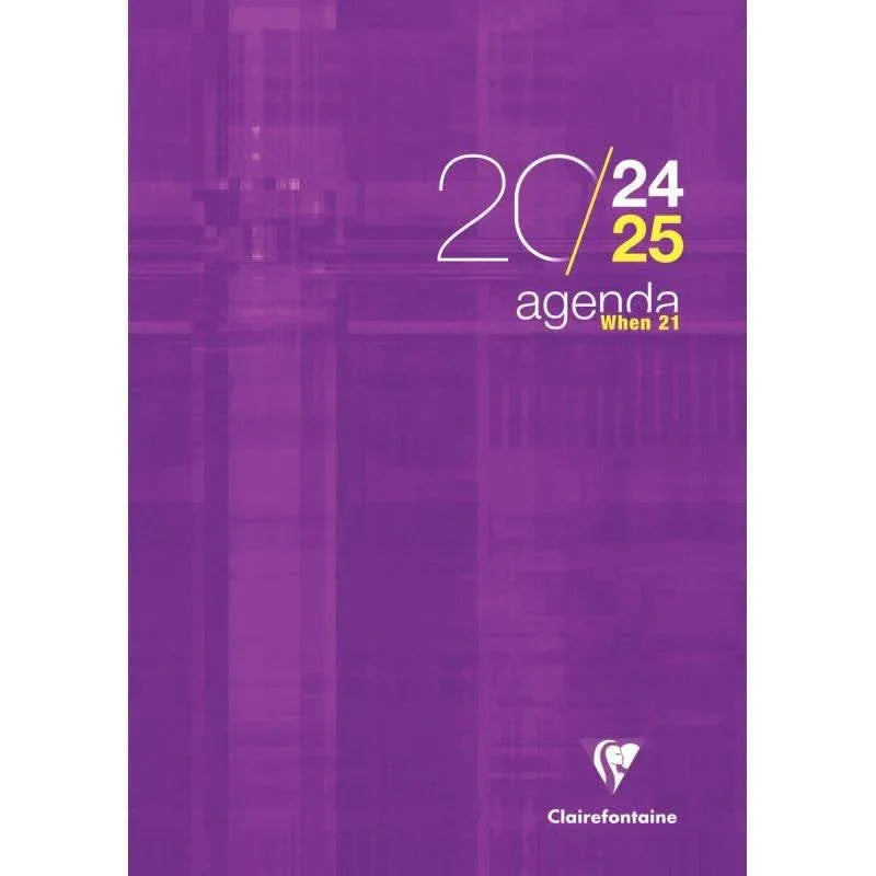 Agenda When 21, année scolaire 2025/2026, A4, 1 semaine sur 3 pages, coloris aléatoires CLAIREFONTAINE - Ma Rentrée Facile