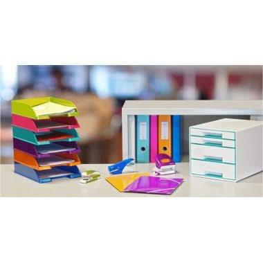 Agrafeuse pince Leitz Wow 5531, 15 feuilles bleu - Ma Rentrée Facile