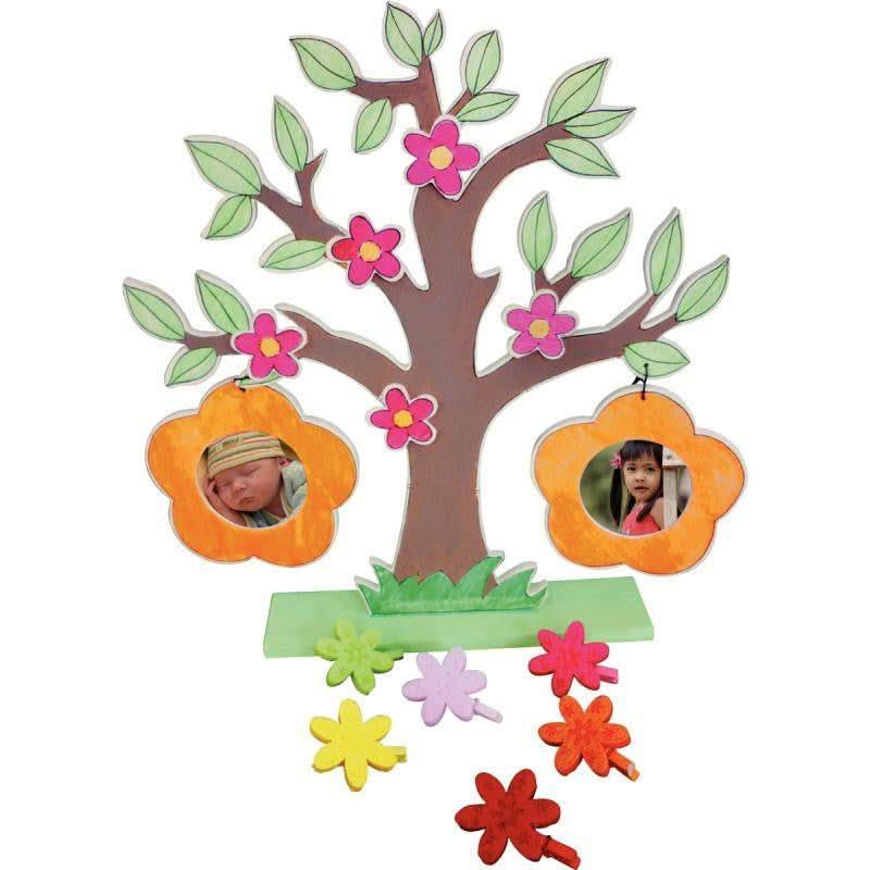 Arbre à fleurs et photos en bois - Ma Rentrée Facile