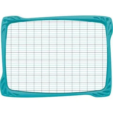 Ardoise effaçable à sec incassable 27,5x20cm, 1 côté uni/1 côté seyès, coloris aléatoires - Ma Rentrée Facile