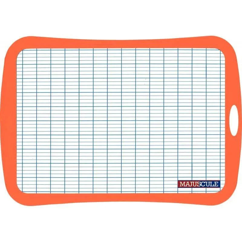 Ardoise effaçable à sec 20x28cm,1 face uni / face quadrillée séyès, coloris aléatoire - Ma Rentrée Facile