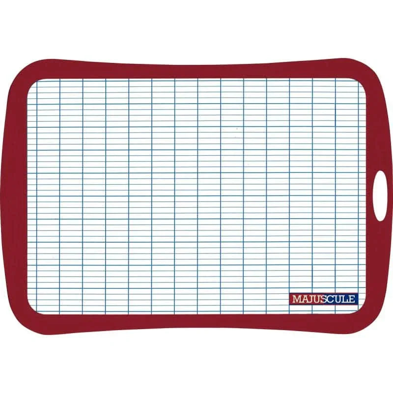 Ardoise effaçable à sec 20x28cm,1 face uni / face quadrillée séyès, coloris aléatoire - Ma Rentrée Facile