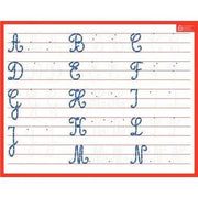 Ardoise effaçable à sec 21x26.5cm 1 face majuscules/ 1 face cursives - Ma Rentrée Facile