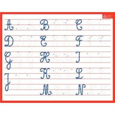 Ardoise effaçable à sec 21x26.5cm 1 face majuscules/ 1 face cursives - Ma Rentrée Facile