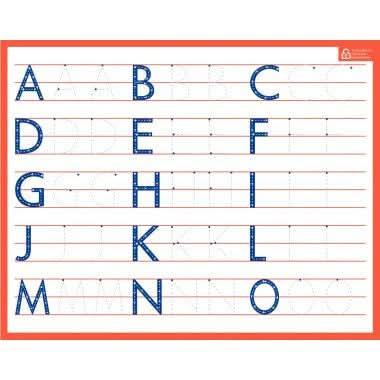 Ardoise effaçable à sec 21x26.5cm, majuscules - Ma Rentrée Facile