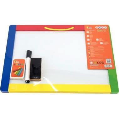 Ardoise magnétique, 1 face noire, 1 face blanche, 42.5x30x4cm - Ma Rentrée Facile