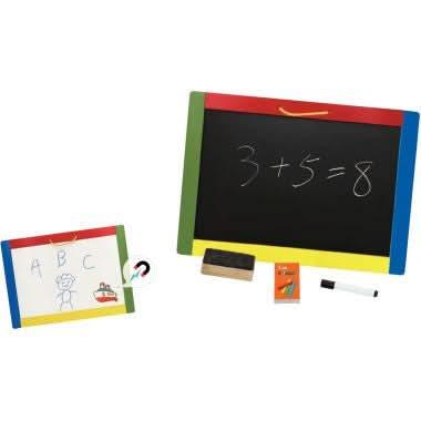 Ardoise magnétique, 1 face noire, 1 face blanche, 42.5x30x4cm - Ma Rentrée Facile