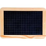 Ardoise naturelle avec cadre en bois 18x26cm, 1 face quadrillée/ 1 face uni - Ma Rentrée Facile