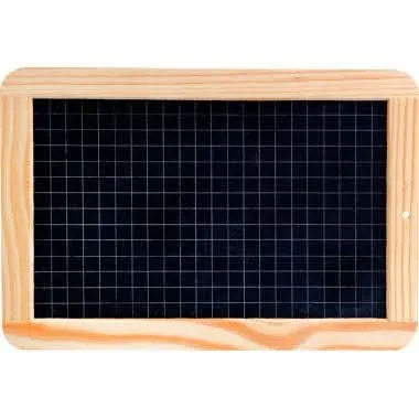 Ardoise naturelle avec cadre en bois 18x26cm, 1 face quadrillée/ 1 face uni - Ma Rentrée Facile