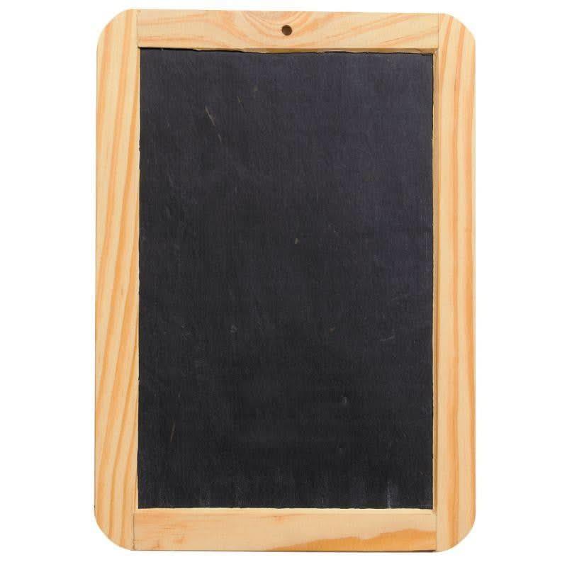 Ardoise naturelle avec cadre en bois 18x26cm, 1 face quadrillée/ 1 face uni - Ma Rentrée Facile