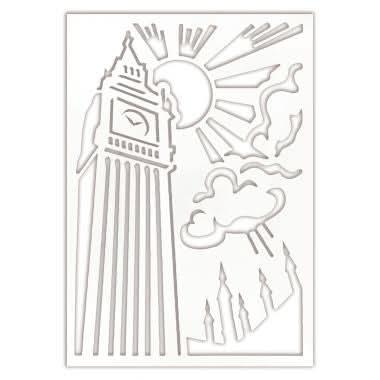 Assortiment de 6 pochoirs Monuments du monde A4 - Ma Rentrée Facile