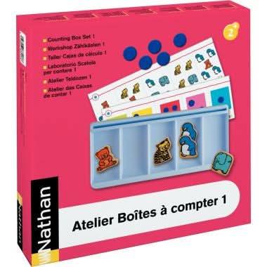 Atelier boîtes à compter niveau 1 pour 2 enfants Nathan - Ma Rentrée Facile