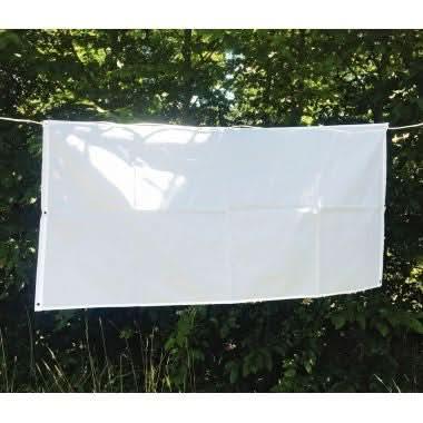 Bannière en polyester blanc 130x62 cm - Ma Rentrée Facile
