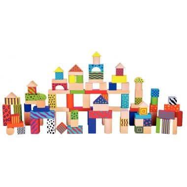 Baril de 100 blocs de construction en bois - Ma Rentrée Facile