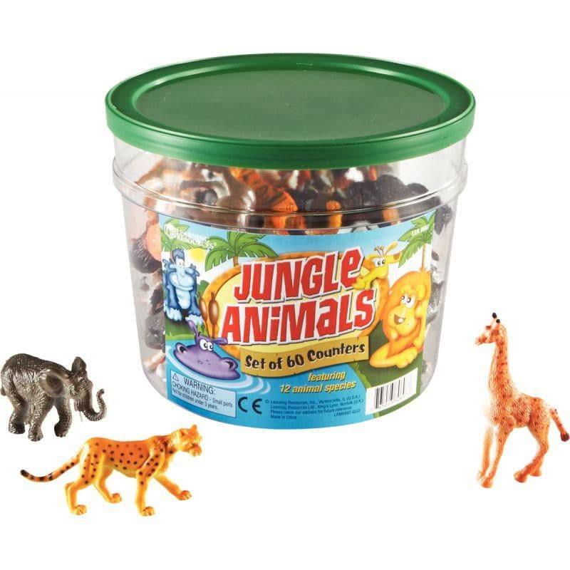 Baril de 60 animaux de la jungle - Ma Rentrée Facile