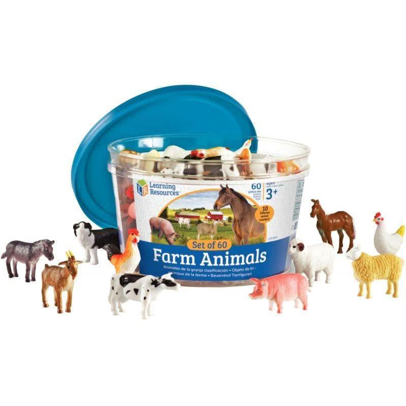 Baril de 60 petits animaux de la ferme - Ma Rentrée Facile