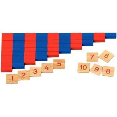 Barres numériques bicolores, petit modèle Montessori - Ma Rentrée Facile